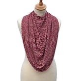 Pashmina scarf style clothing protector - Burgundy Dot (UK VAT Exempt) | Health Care | Care Designs