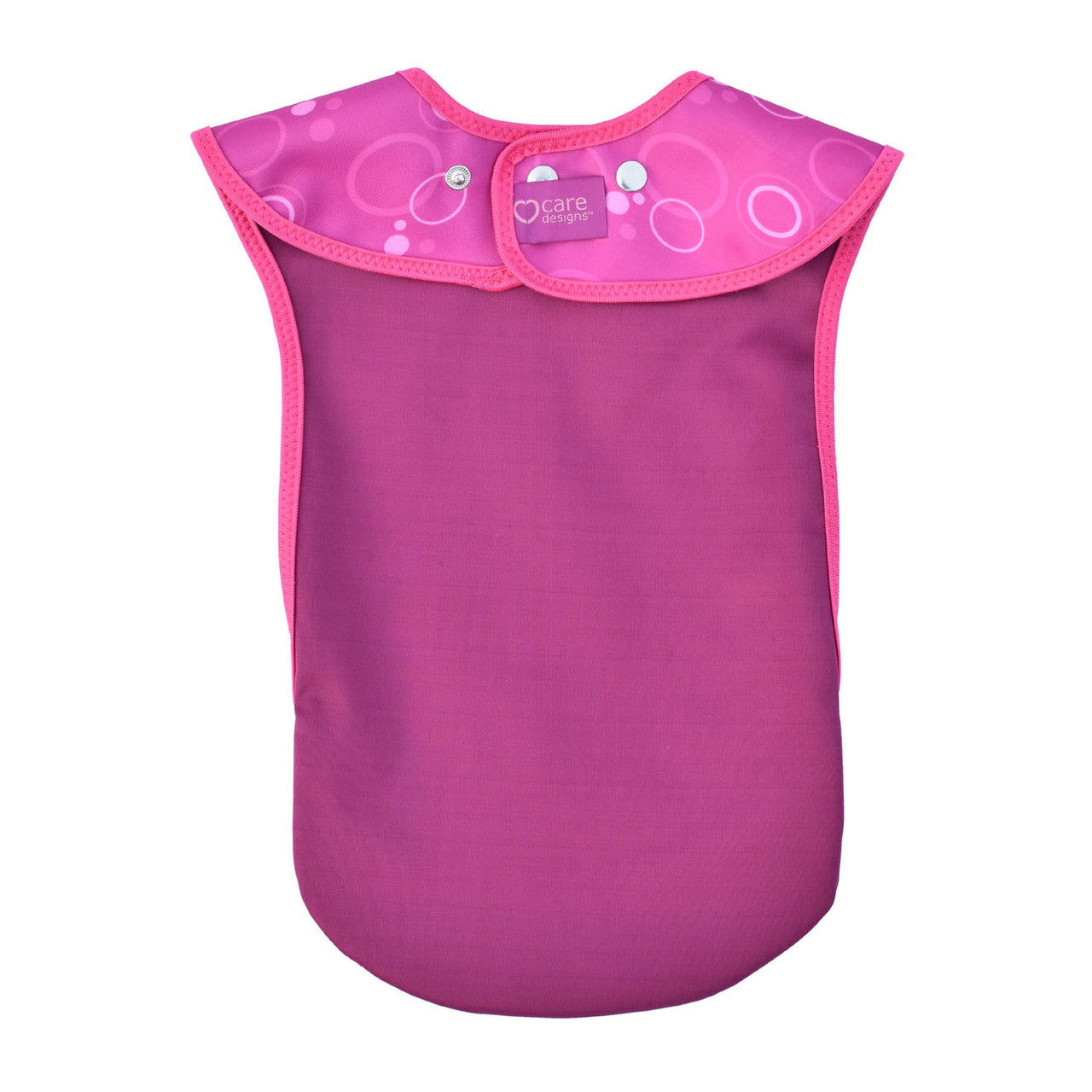 Junior Tabard Style Bib - Pink bubbles pattern | Health Care | Care Designs